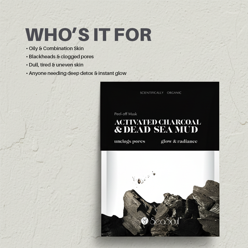 Seasoul Peel-Off Mask Activated Charcoal & Dead Sea Mud (20g)