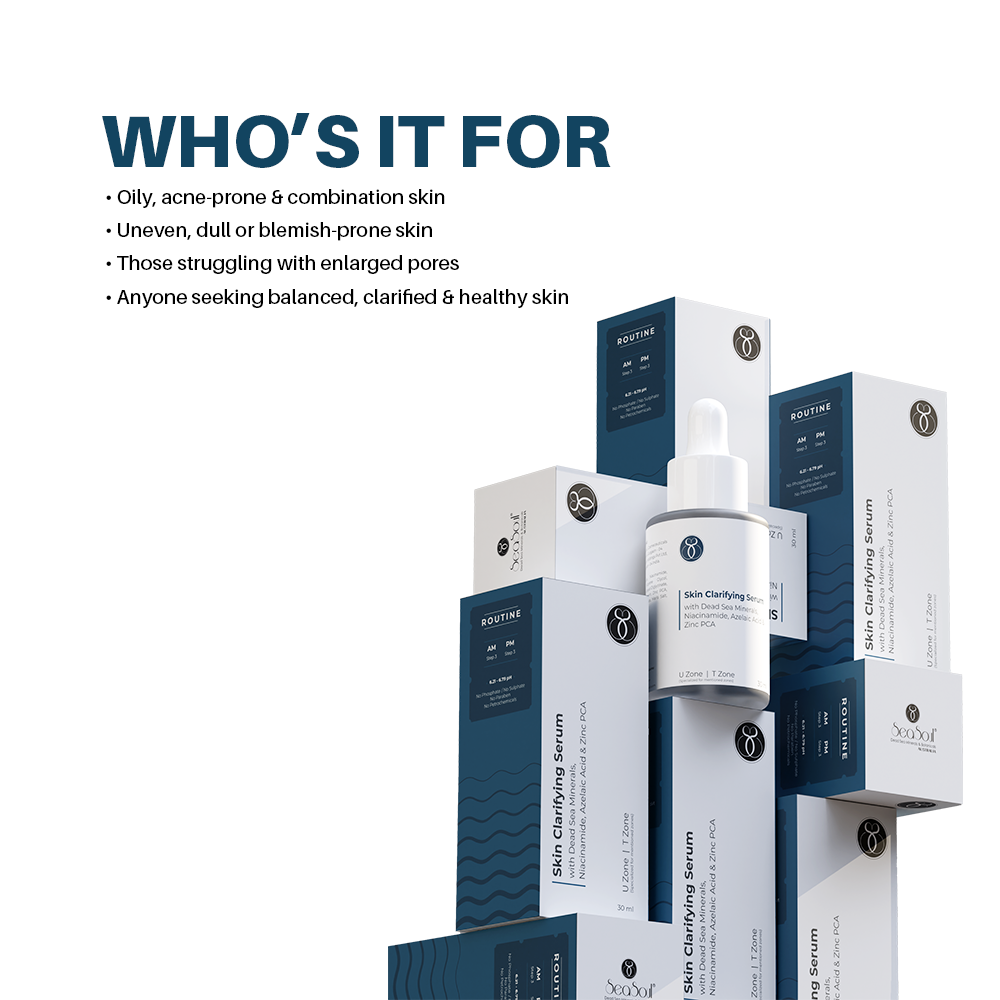 Seasoul Clarifying Serum With Dead Sea Minerals,Niacinamide & Azelaic Acid (30ml)