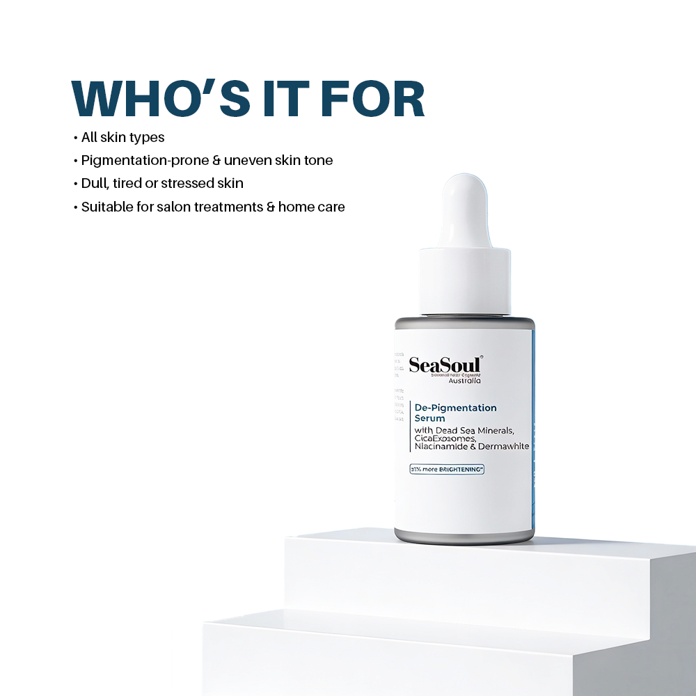 Seasoul De-Pigmentation Serum with Dead Sea Minerals, Cica Exosomes, Niacinamide & Dermawhite(30ml)