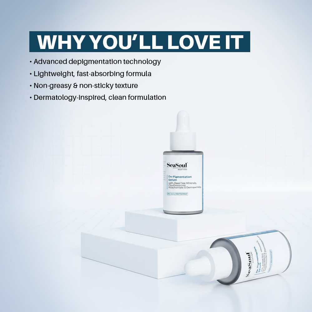 Seasoul De-Pigmentation Serum with Dead Sea Minerals, Cica Exosomes, Niacinamide & Dermawhite(30ml)