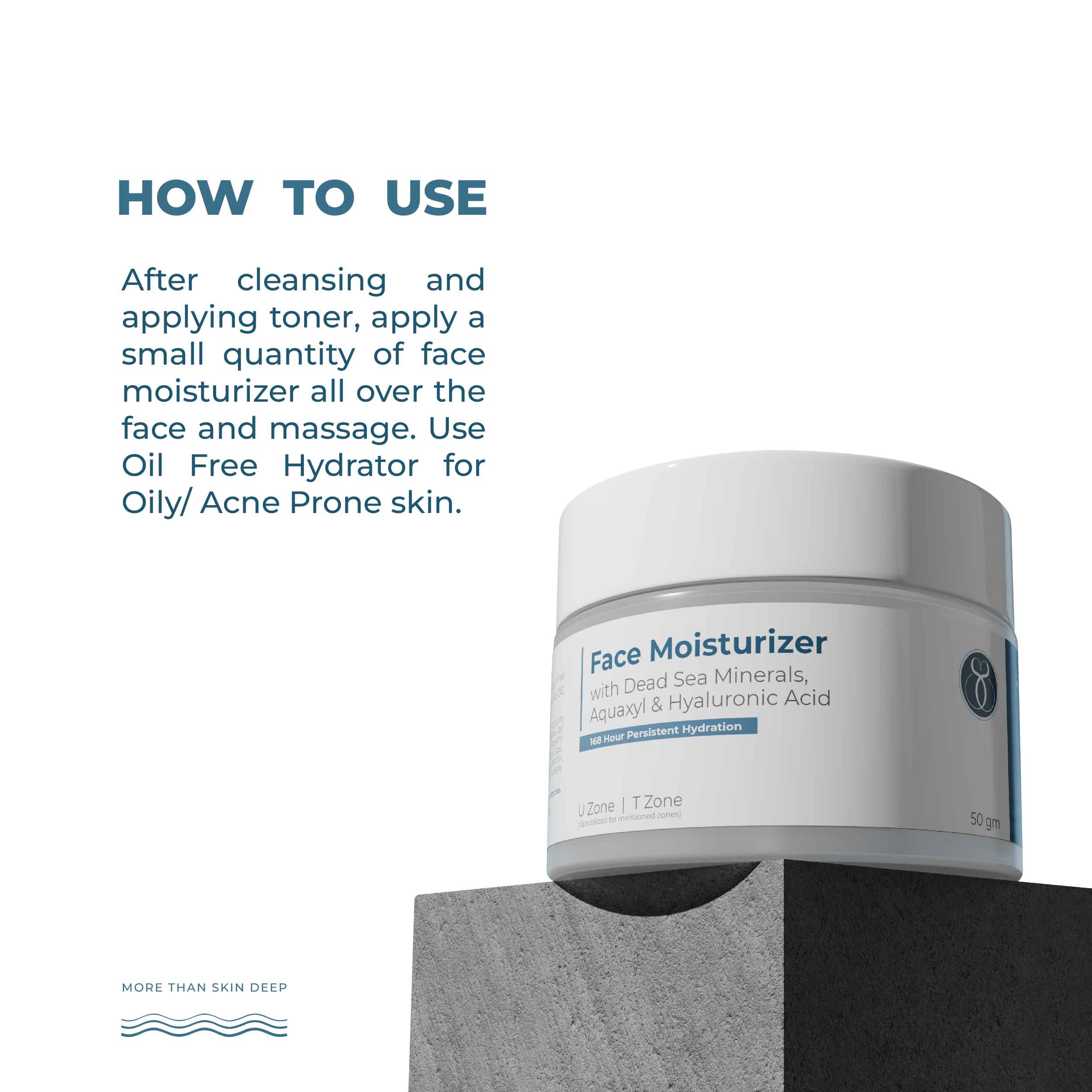 Seasoul Hydrating Face Moisturiser With Dead Sea Minerals,Aquaxyl & Hyaluronic Acid (50g)