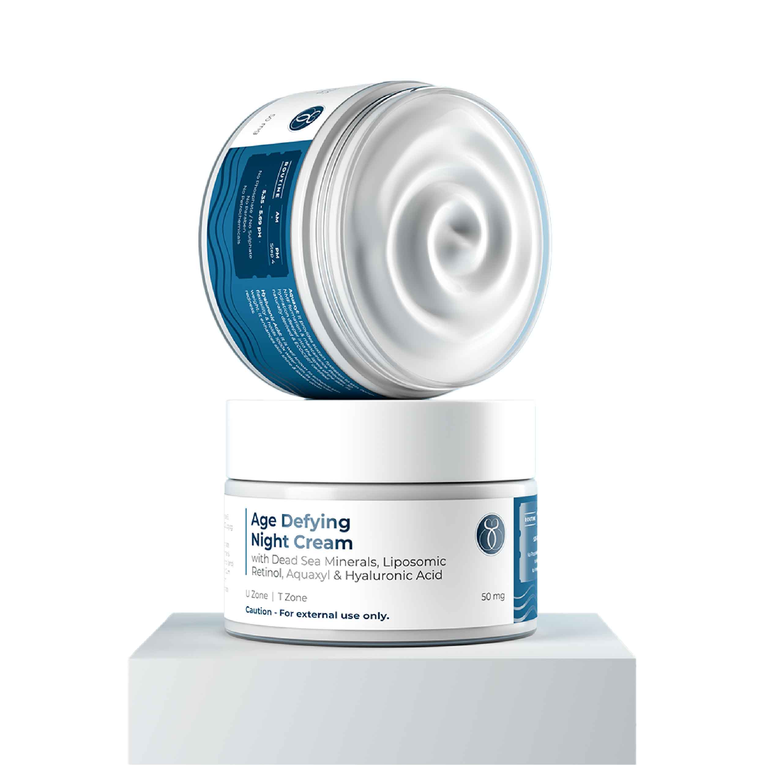 Seasoul Anti-Ageing Night Cream with Dead Sea Minerals, Liposomal Retinol, Aquaxyl & Hyaluronic Acid (50g)