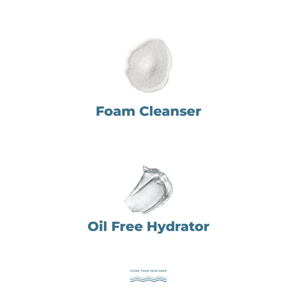 Seasoul Dead Sea Cleanser & Oil Free Hydrator Deep Clean & Moisture Lock Set
