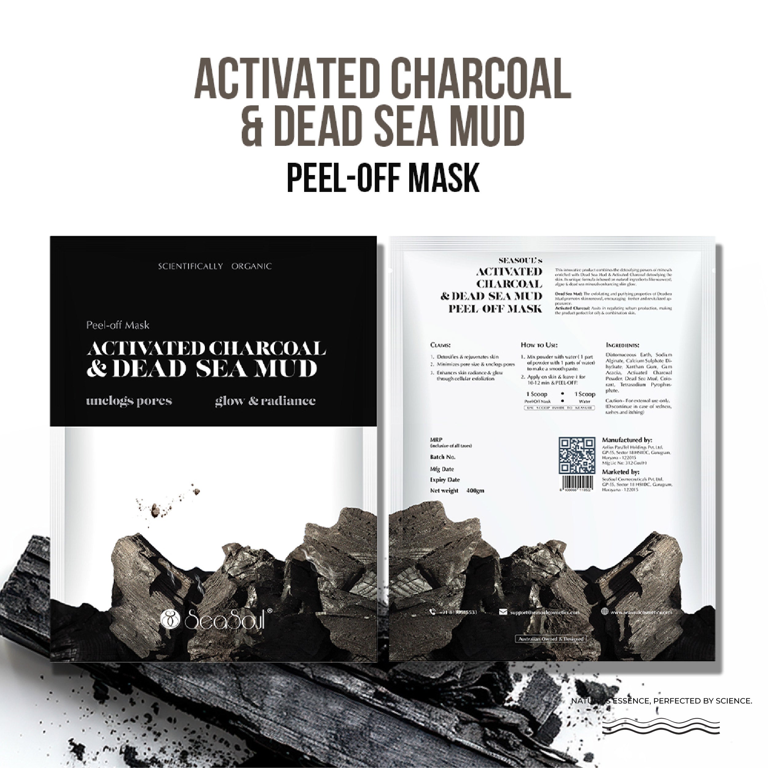 Seasoul Peel-Off Mask Activated Charcoal & Dead Sea Mud