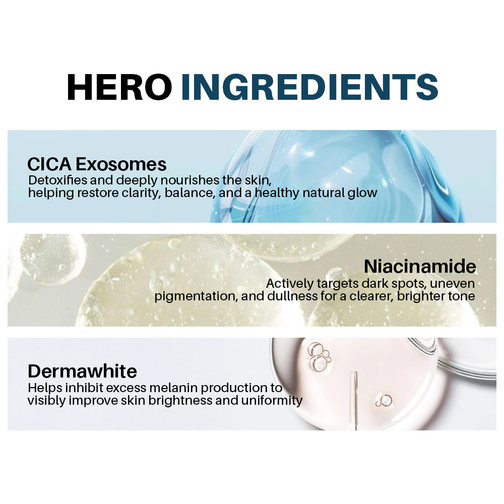 Seasoul De-Pigmentation Serum with Dead Sea Minerals, Cica Exosomes, Niacinamide & Dermawhite(30ml)