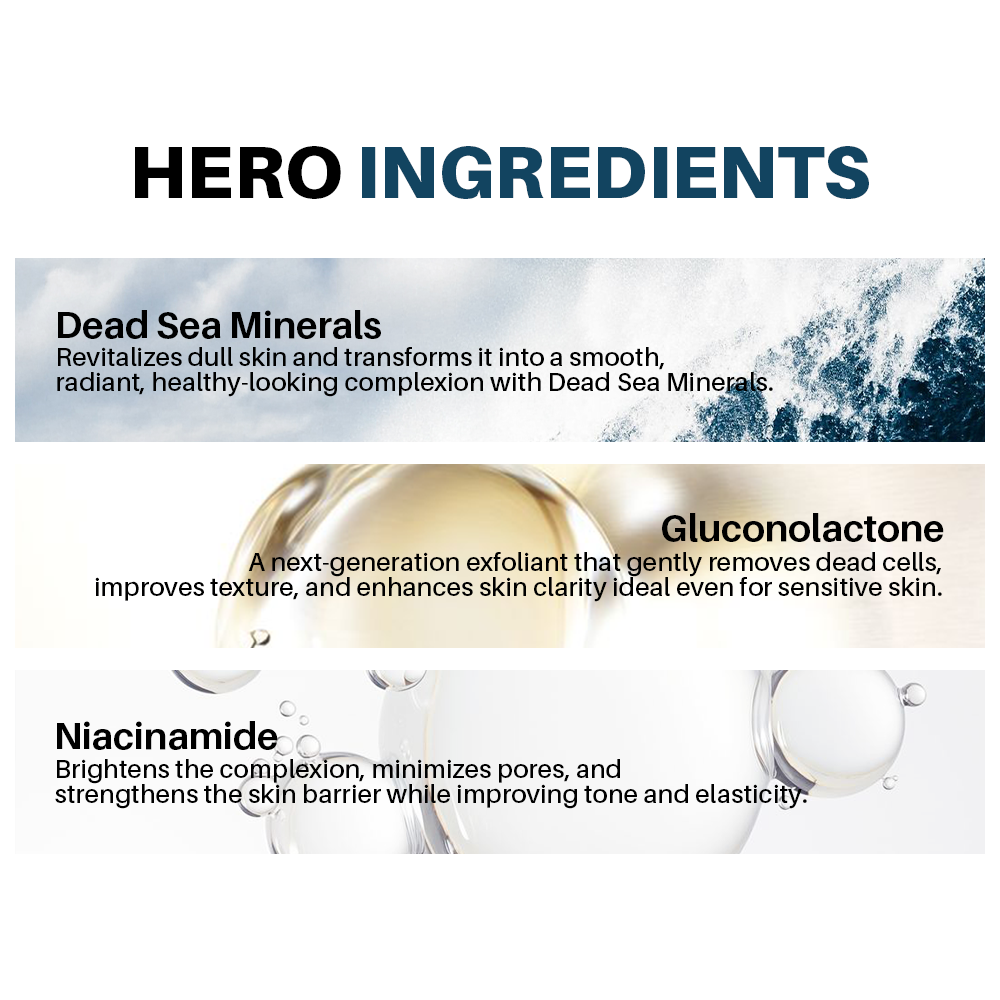 Seasoul PHA Face Toner With Dead Sea Minerals , Gluconalatone & Niacinamide (100ml)