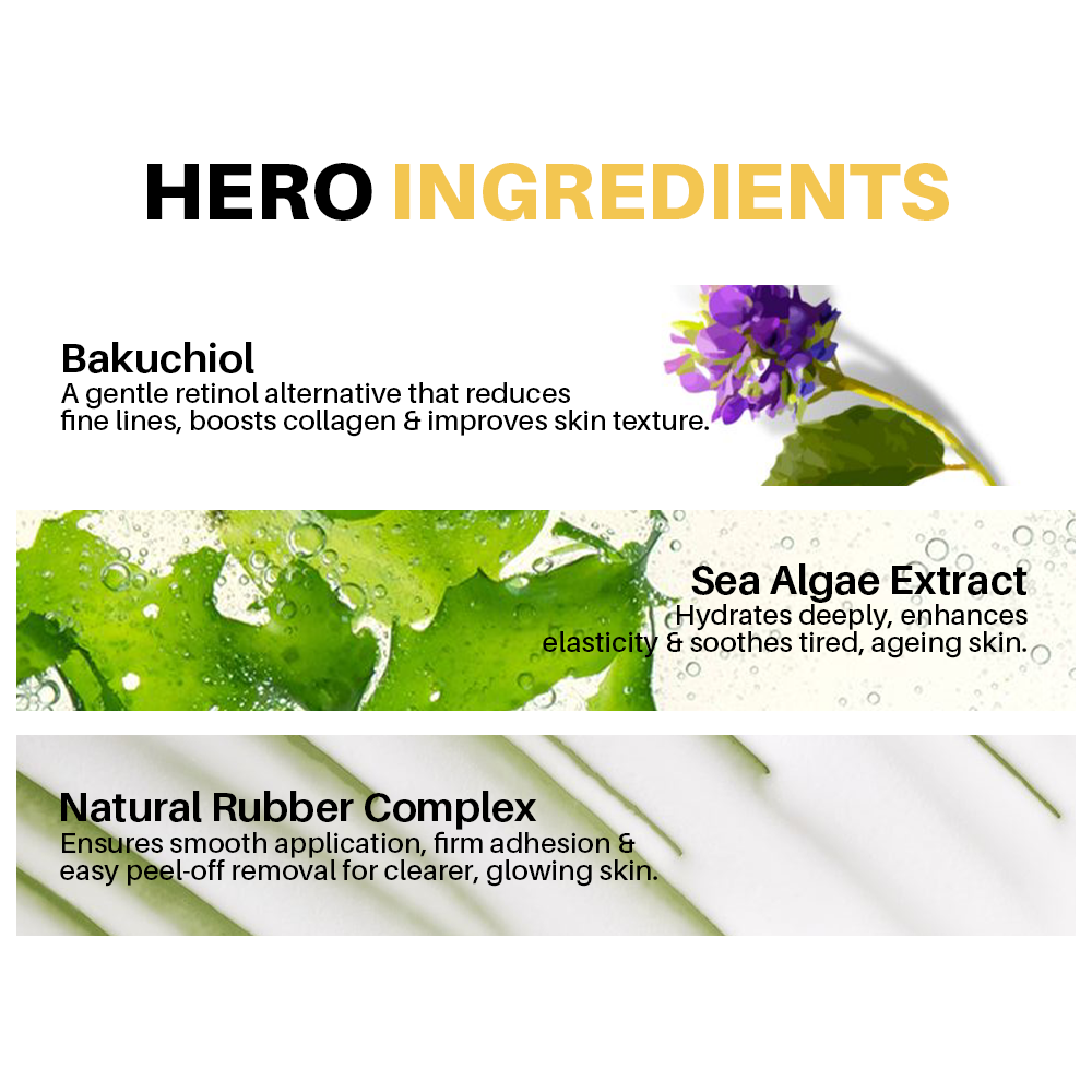 Seasoul Peel-Off Mask Anti-Ageing With Bakuchiol & Niacinamide (20g)