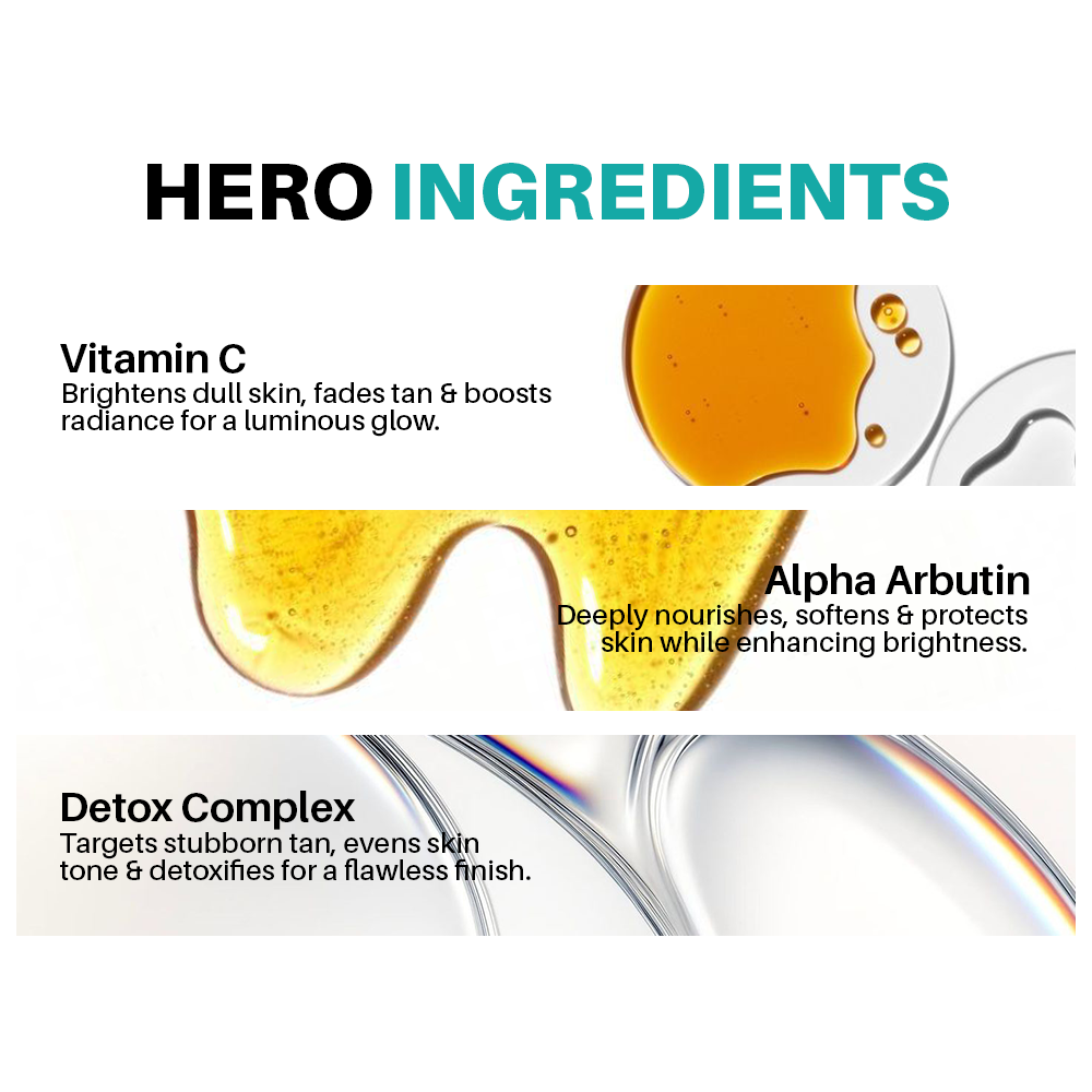 Seasoul Bridal Glow De-Tan Cream | For Instant Radiance & Even Skin Tone | With Vitamin C, Retinol & Skin Brightening Actives (500gm)