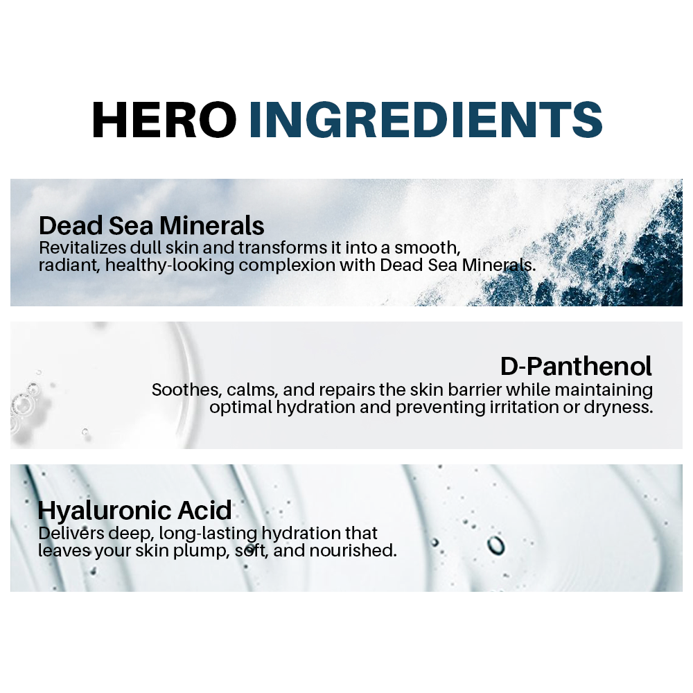 Seasoul Oil Free Gel Hydration with Dead Sea Minerals, Hyaluronic Acid & Vitamin B5 (50g)