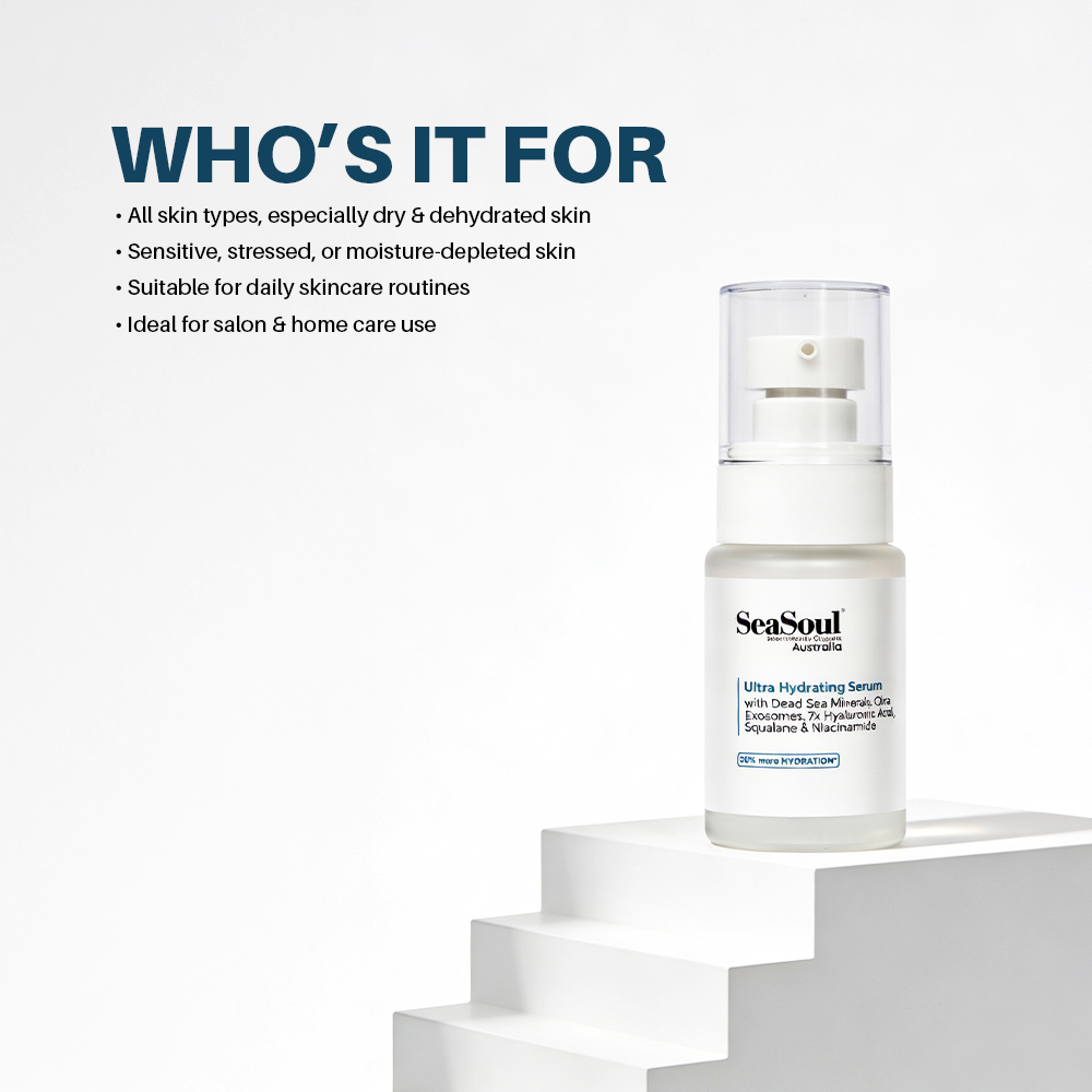 Seasoul Ultra Hydrating Serum with Dead Sea Minerals, Cica Exosomes, 7x Hyaluronic Acid, Squalane & Niacinamide(30ml)