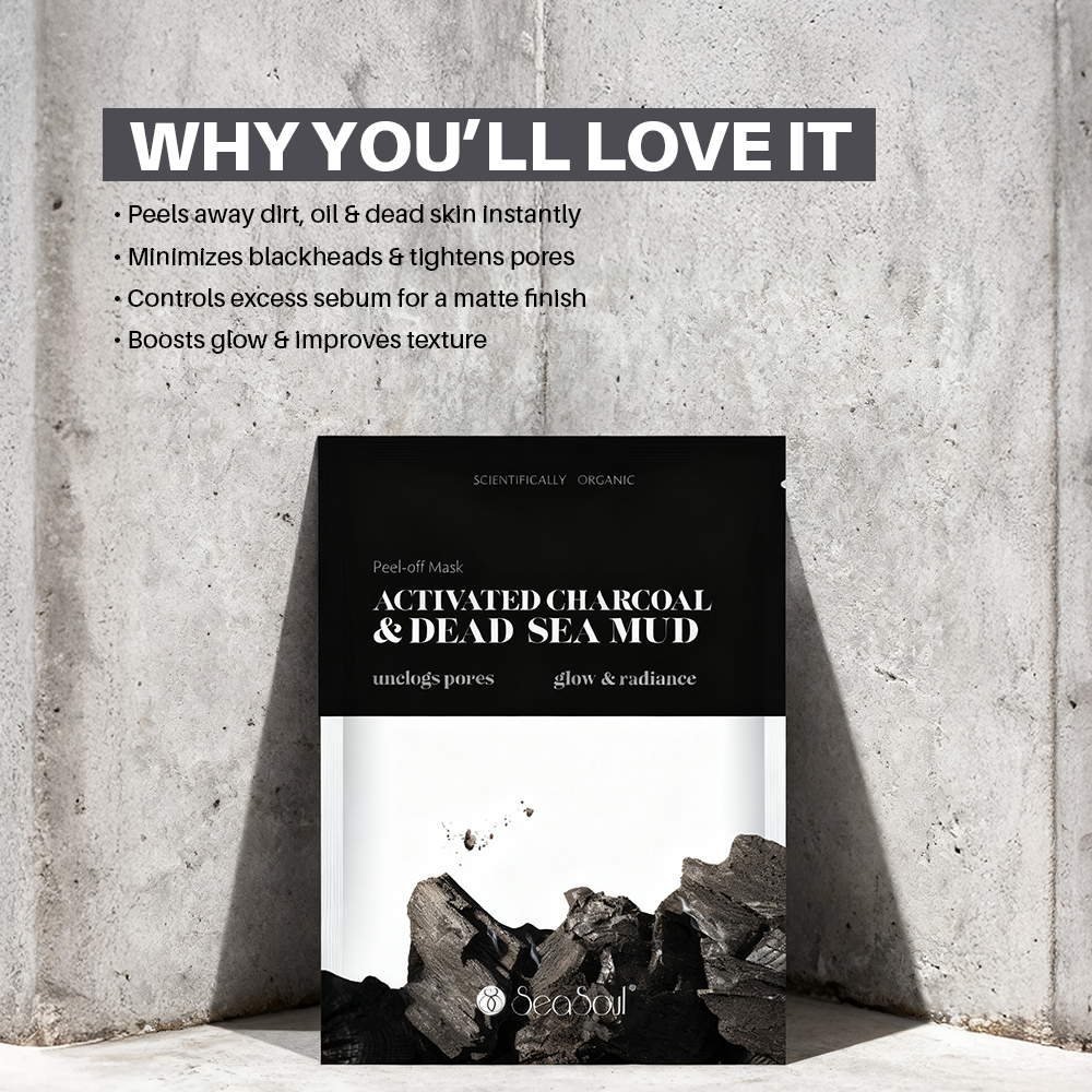 Seasoul Peel-Off Mask Activated Charcoal & Dead Sea Mud (20g)