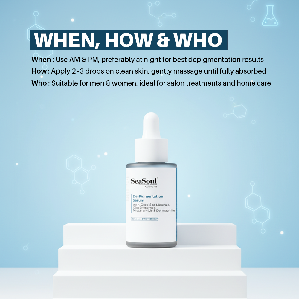 Seasoul De-Pigmentation Serum with Dead Sea Minerals, Cica Exosomes, Niacinamide & Dermawhite(30ml)
