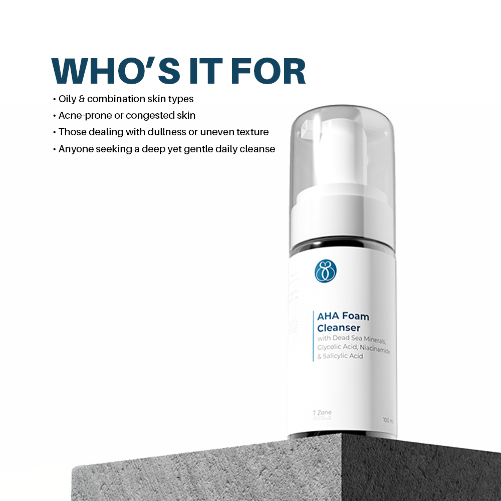 Seasoul AHA Foam Cleanser With Dead Sea Minerals & Glycolic Acid.