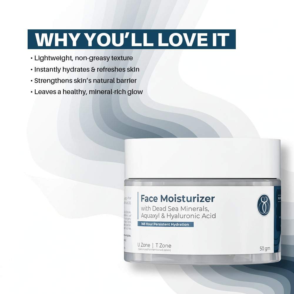 Seasoul Hydrating Face Moisturiser With Dead Sea Minerals,Aquaxyl & Hyaluronic Acid (50g)