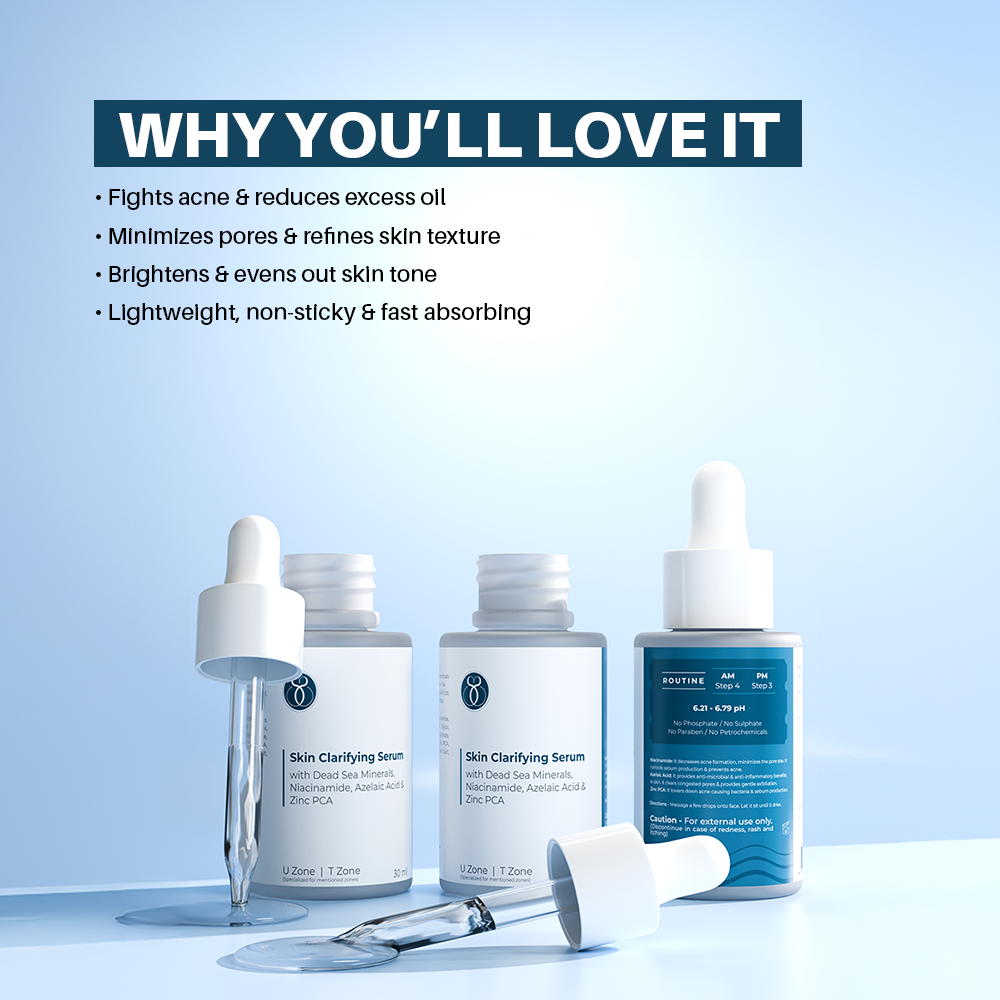 Seasoul Clarifying Serum With Dead Sea Minerals,Niacinamide & Azelaic Acid (30ml)