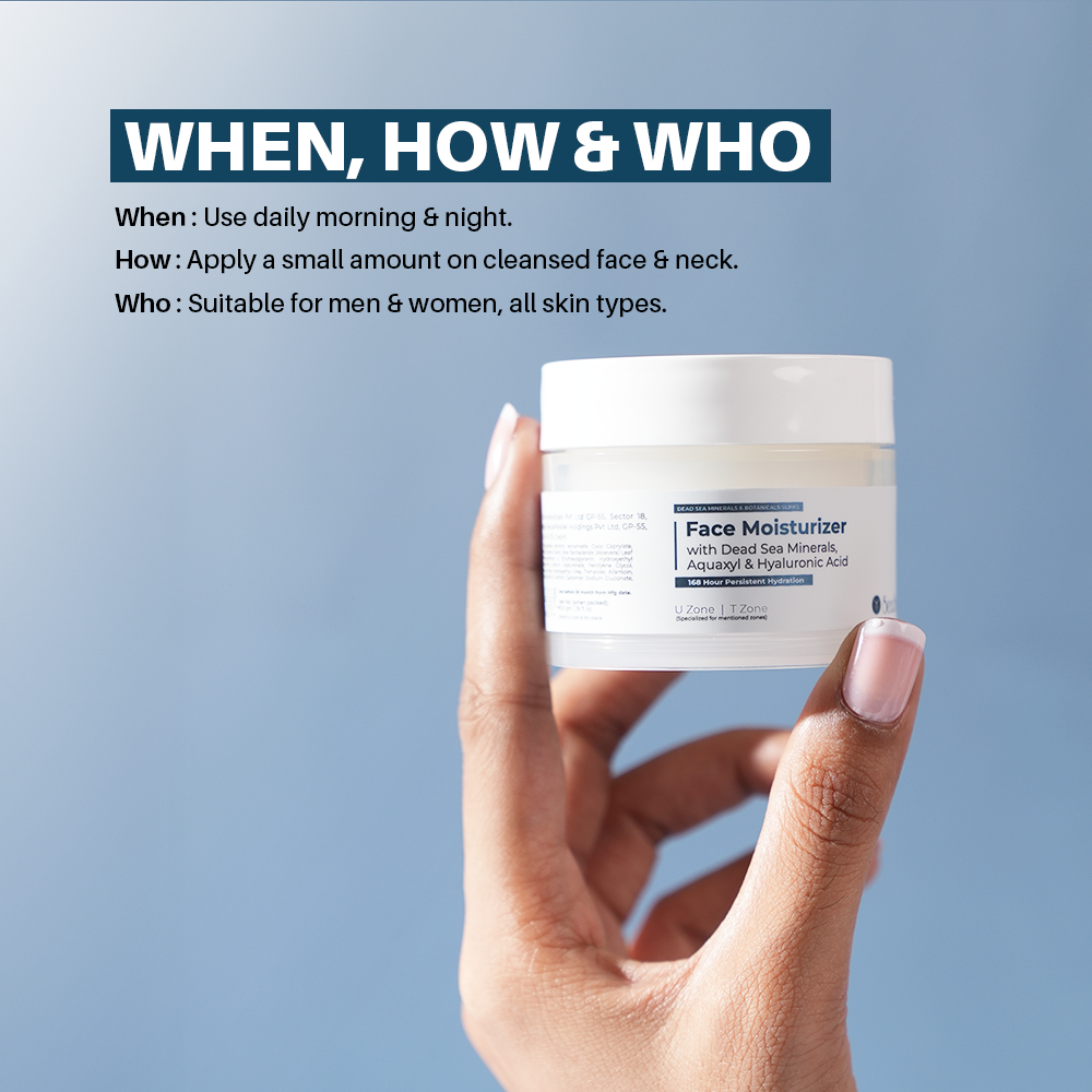 Seasoul Hydrating Face Moisturiser With Dead Sea Minerals,Aquaxyl & Hyaluronic Acid (50g)