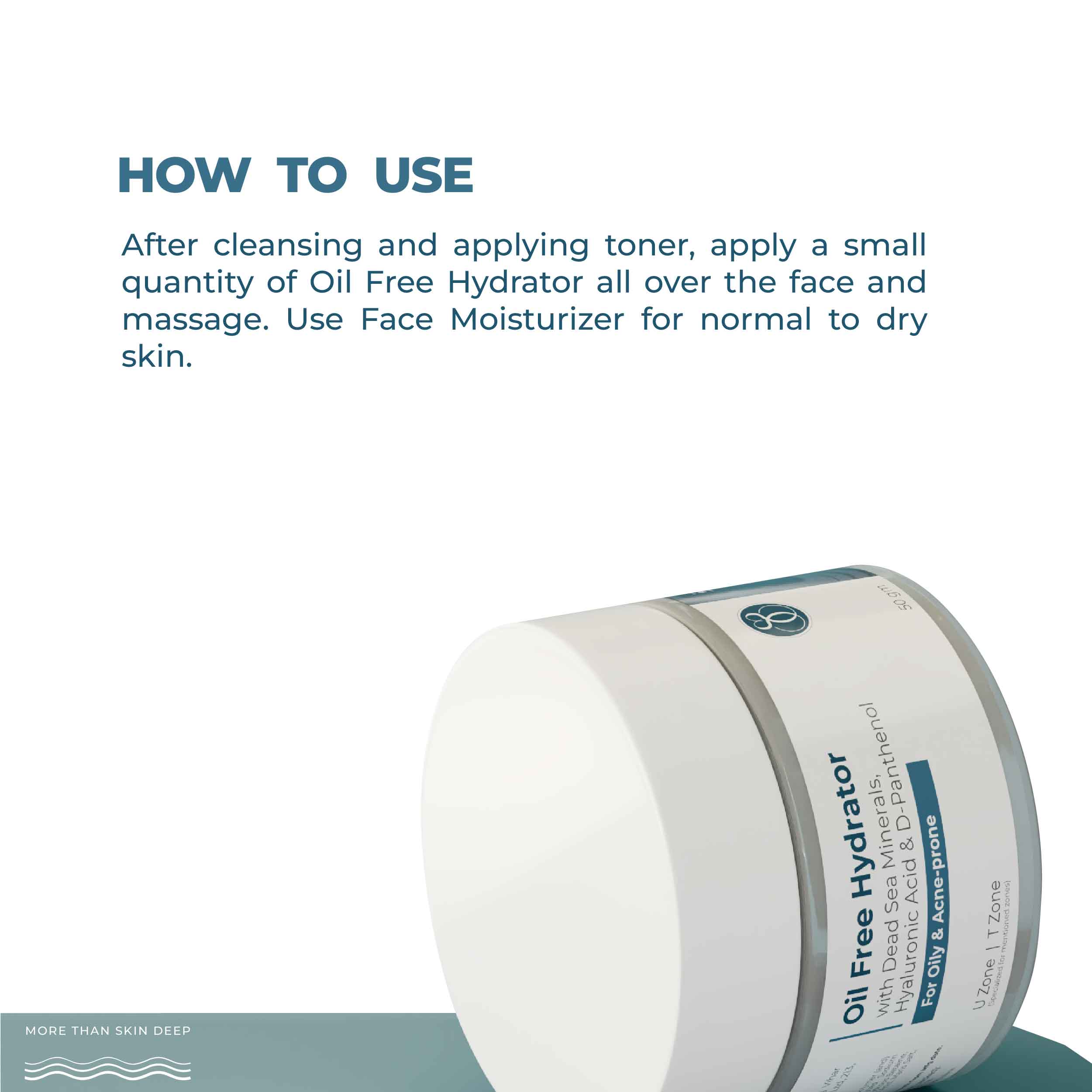 Hydrating Face Moisturiser With Dead Sea Minerals,Aquaxyl & Hyaluronic Acid -50g BYOB