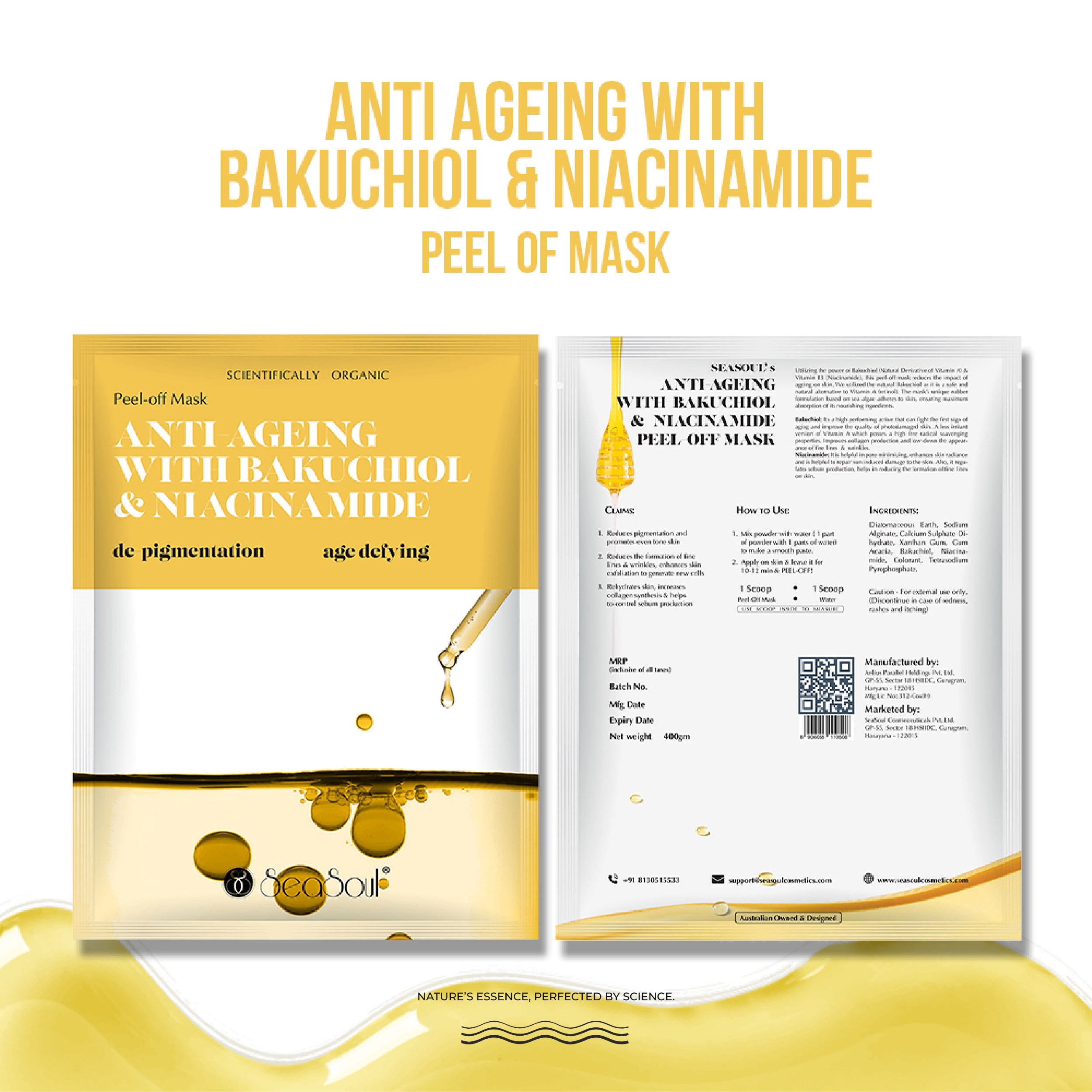 Seasoul Peel-Off Mask Anti-Ageing With Bakuchiol & Niacinamide