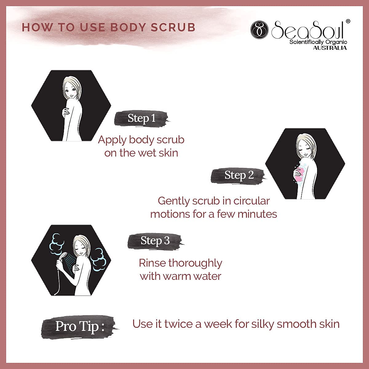 Seasoul Body Scrub Wash Foaming for Deep Skin Cleansing, Nourishment & Moisturizing