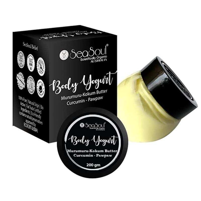 Seasoul Curcumin Pawpaw Body Yogurt Skin Moisturizer Cream for Hydrating, Brightening & Pigmentation Reduction pH Balanced