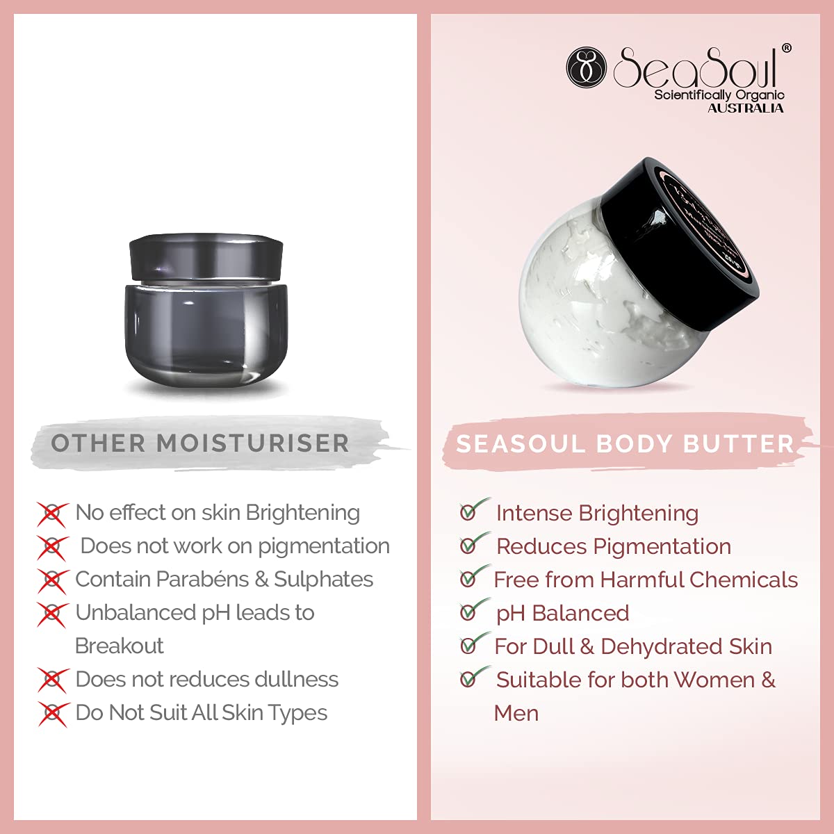 Seasoul Body Butter with Cocoa, Shea, Murumuru & Kokum Skin Moisturizer Cream